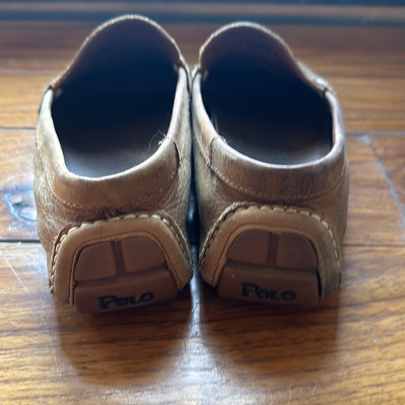 Men's Polo Ralph Lauren,Sz 12 tan leather Anders Driver Loafers - Picture 3 of 4
